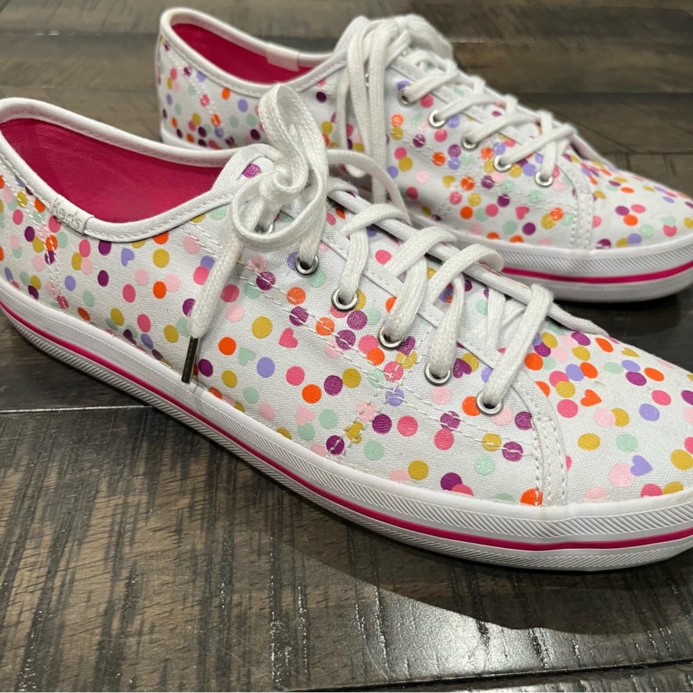 Keds Women's Sneakers - White with Multicolor Dots